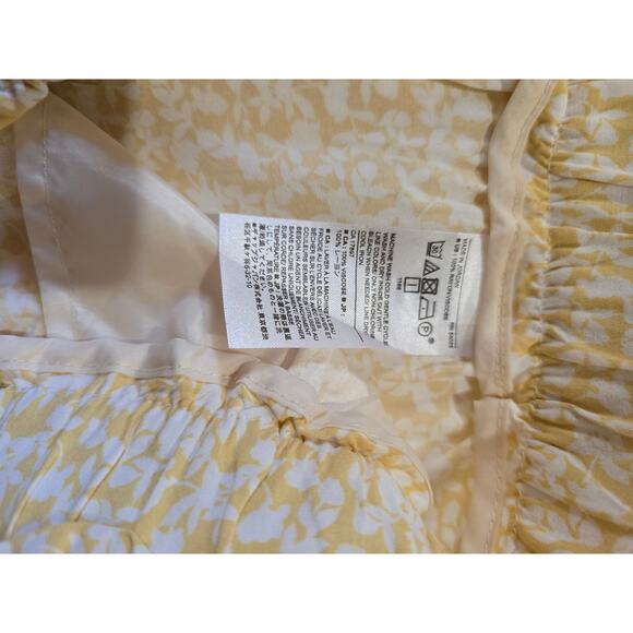 Banana Republic Women’s Yellow Floral Print Drawstring Shorts – Size Small - Picture 6 of 8